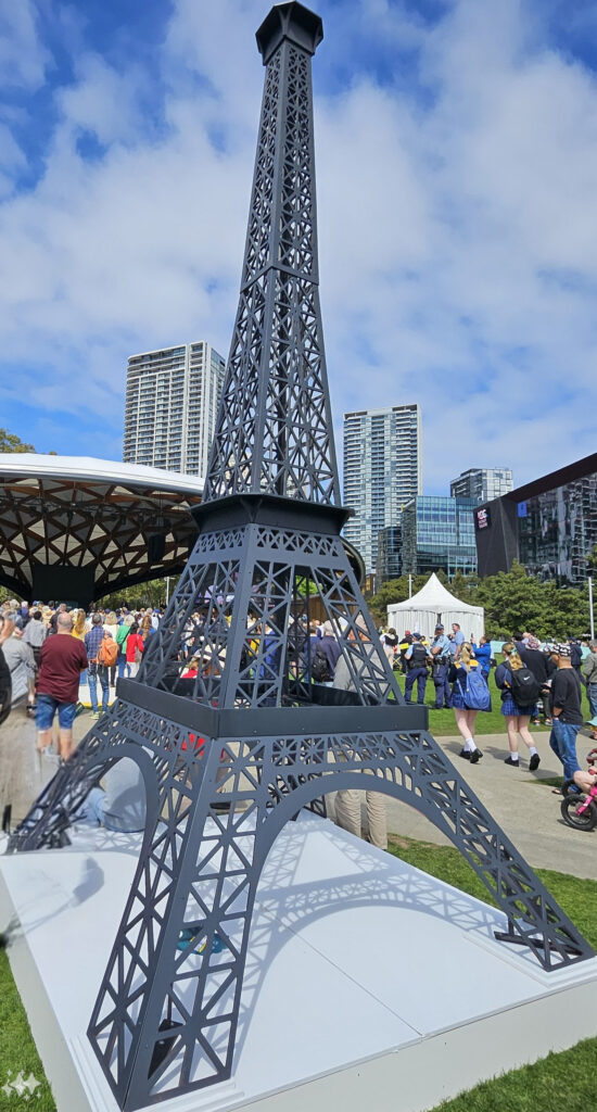 a 4 metre Eiffel tower was erected to bring a bit of Paris to Sydney